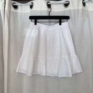 Loft Eyelet Ruffle Tiered Skirt